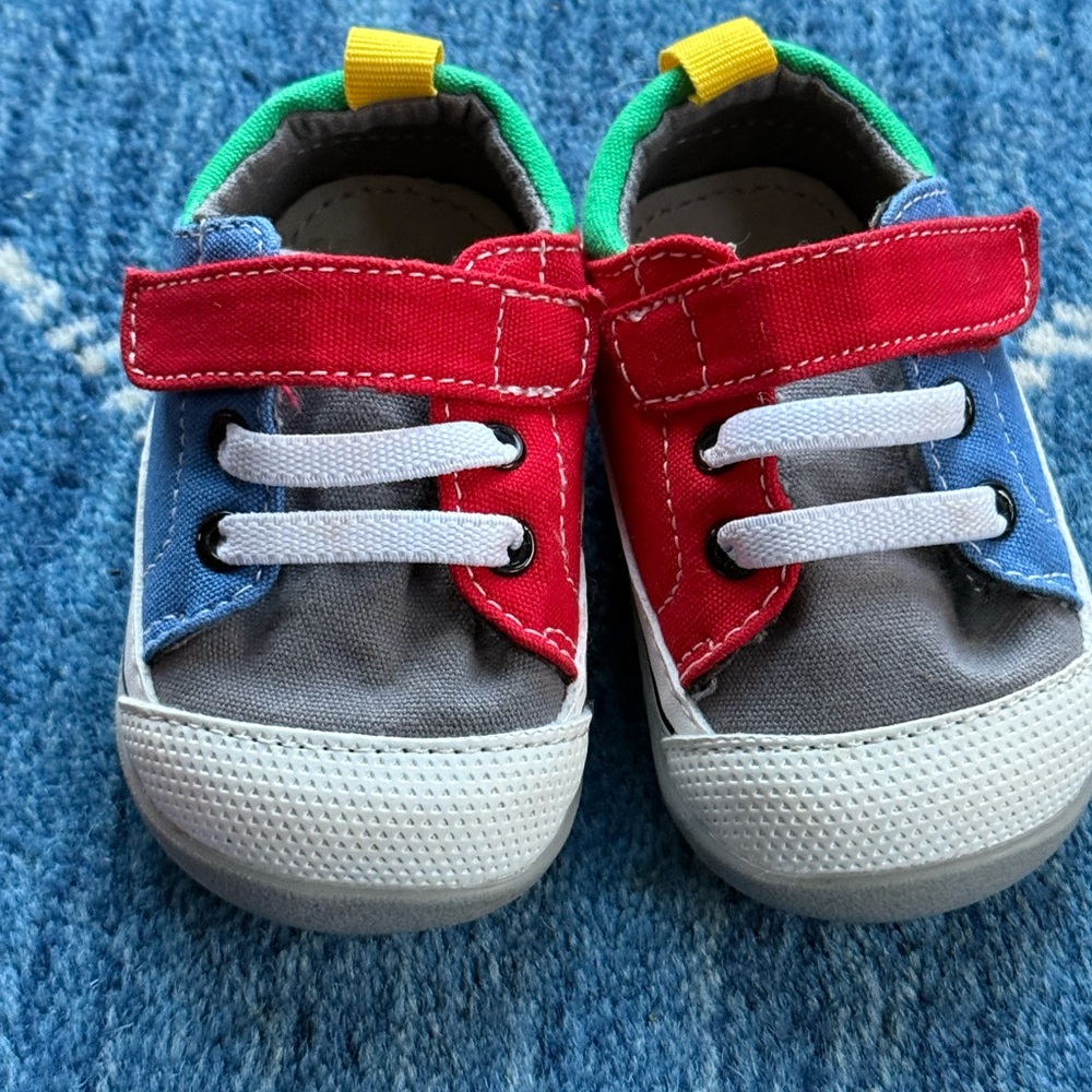 See Kai Run Red and Blue Baby Sneakers